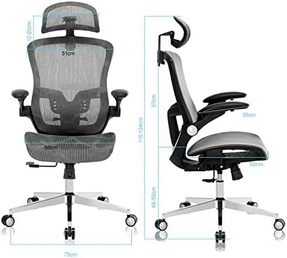 Ergonomic Mesh High Back Office Chair with Headrest and Lumbar Support U4048