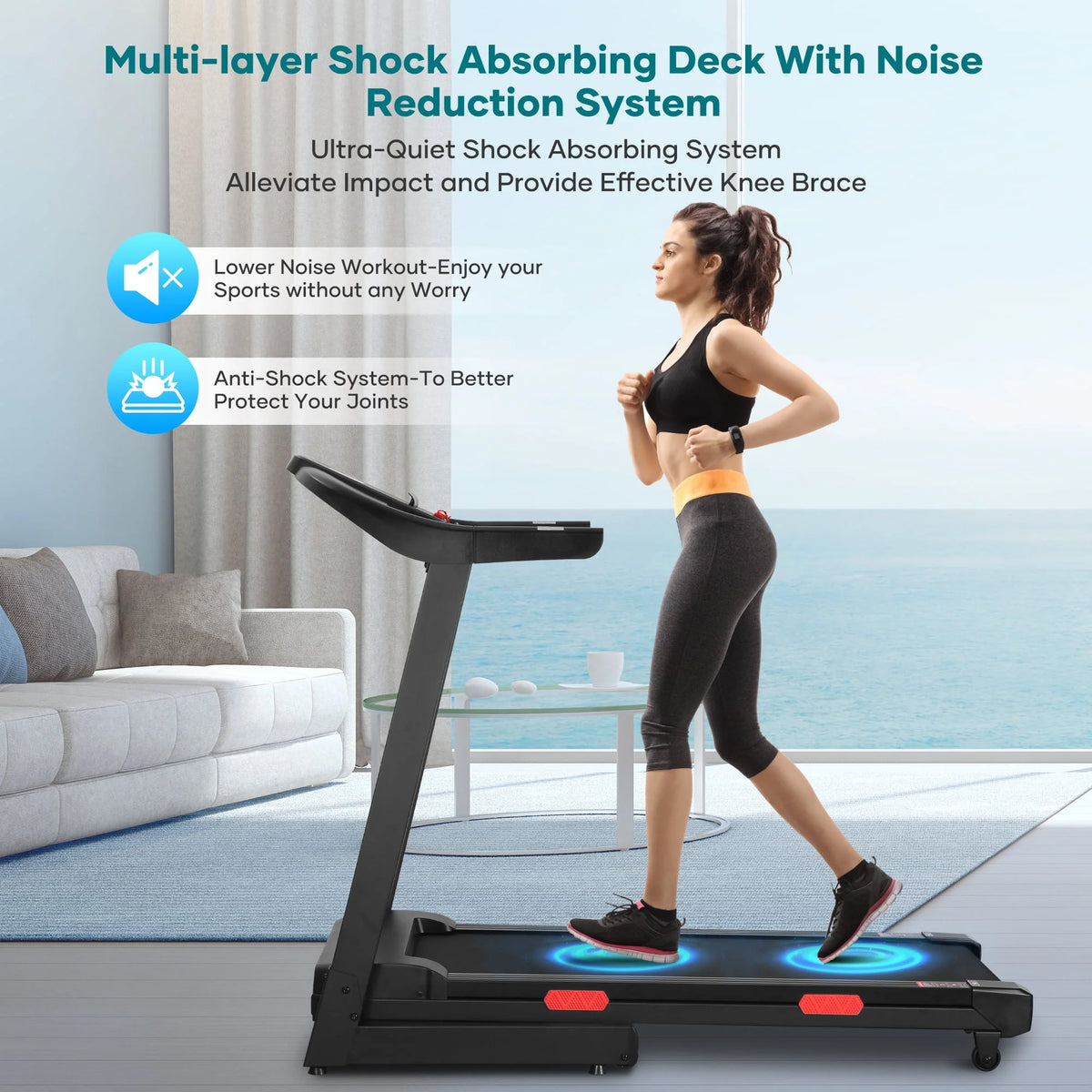17 Wide Electric Folding Treadmill with Auto Incline Z64329