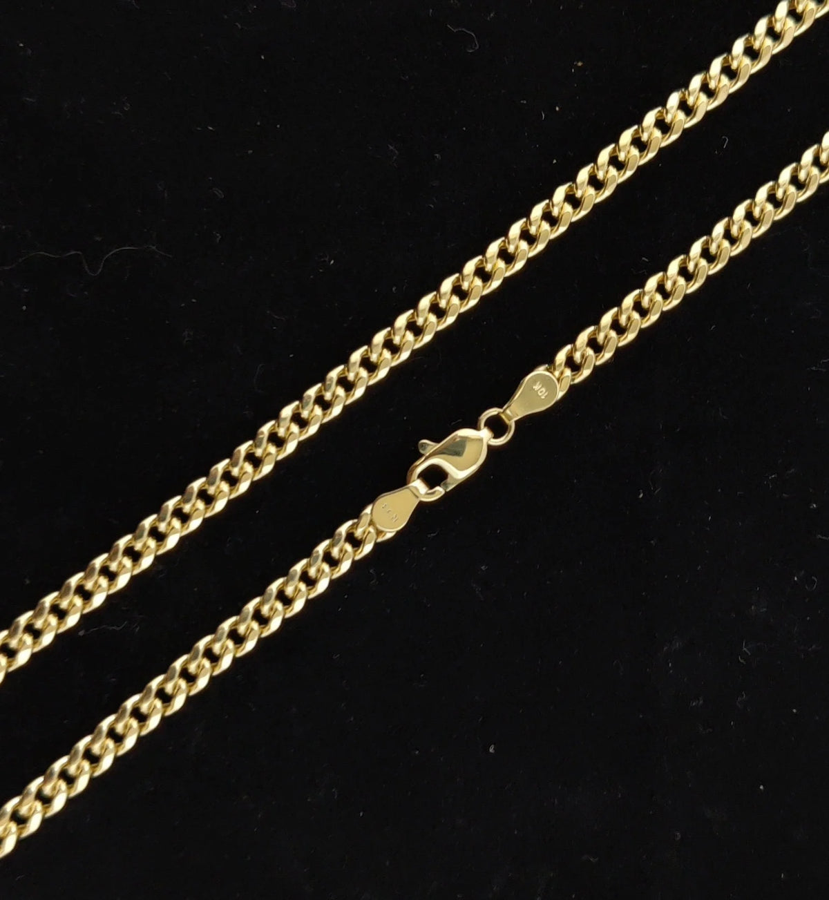 10K Yellow Gold Miami Cuban Link Chain Necklace and Bracelet R28222