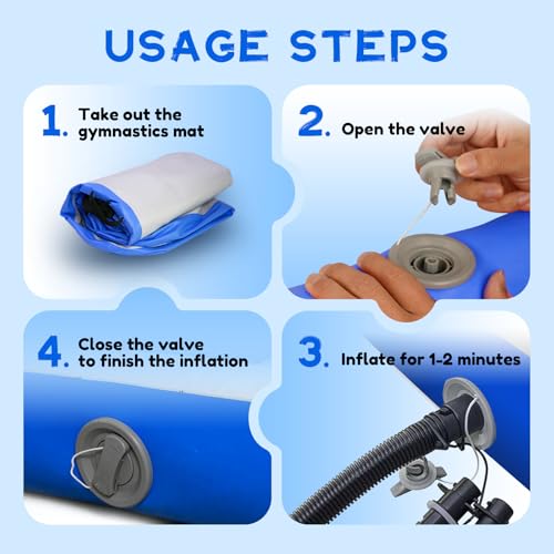 10/13ft Inflatable Tumble Track 4in Thick Air Floor with Electric Pump Q803076