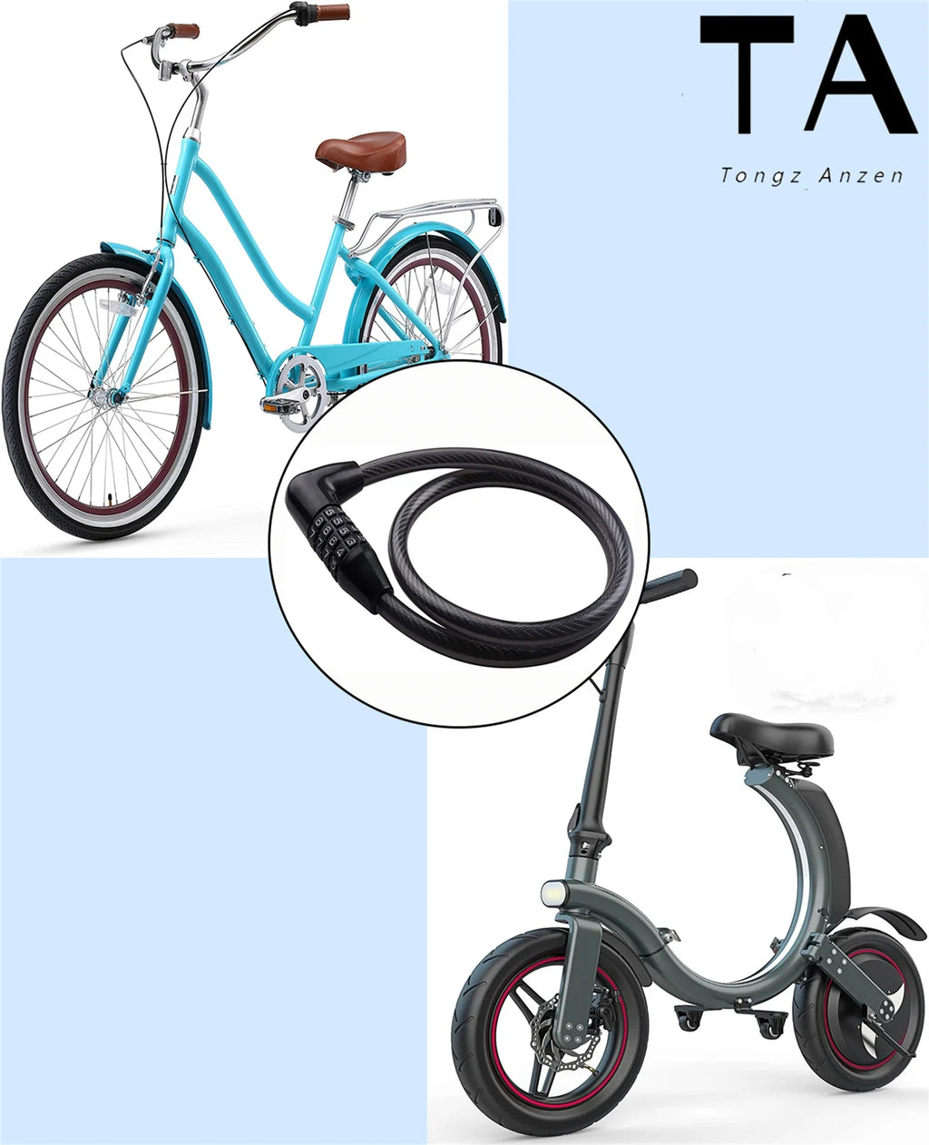 4 Digit Combination Anti-Theft Bike Locks H7914