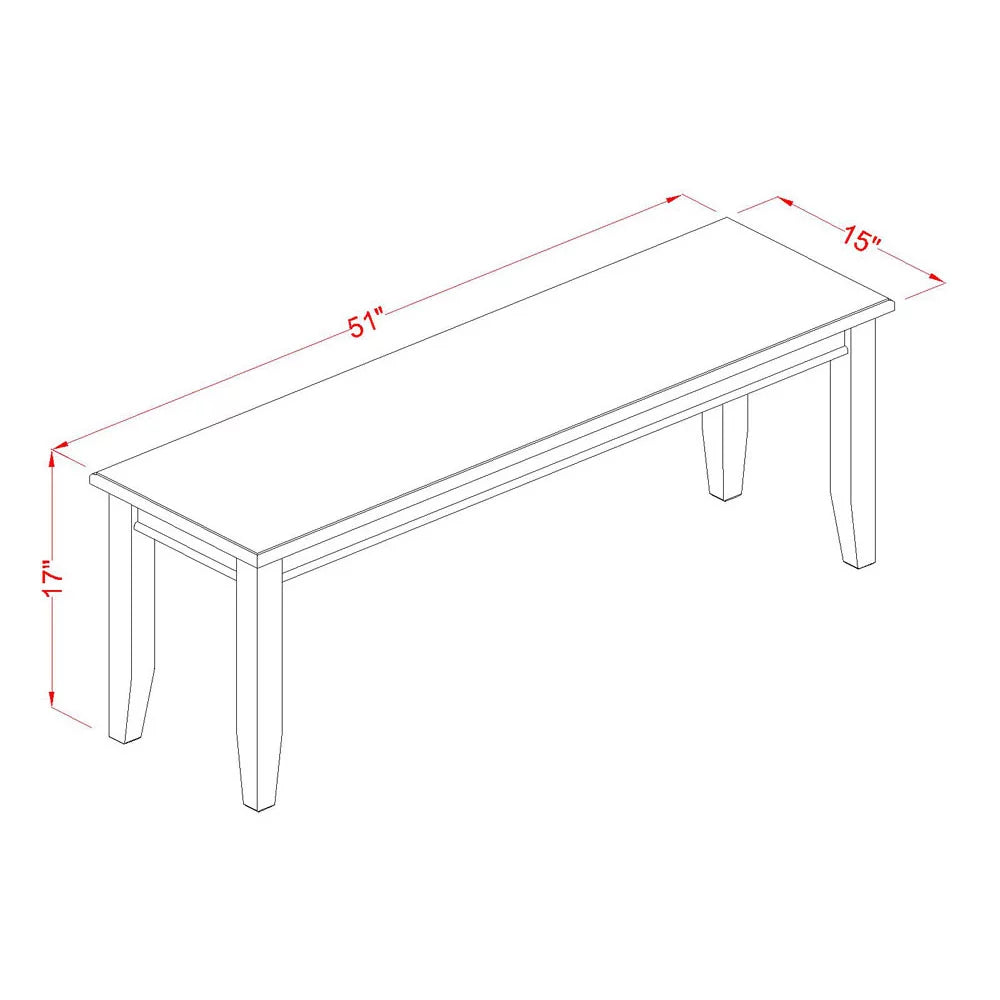 6 PC Dining Table and 4 Chairs and Bench E962303