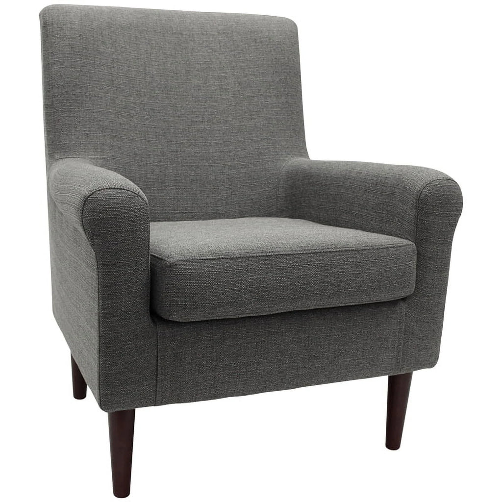 Gray Fabric Rolled Arm Lounge Chair P82035
