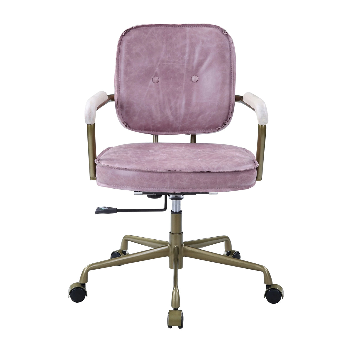 Pink Leather Office Chair C957788