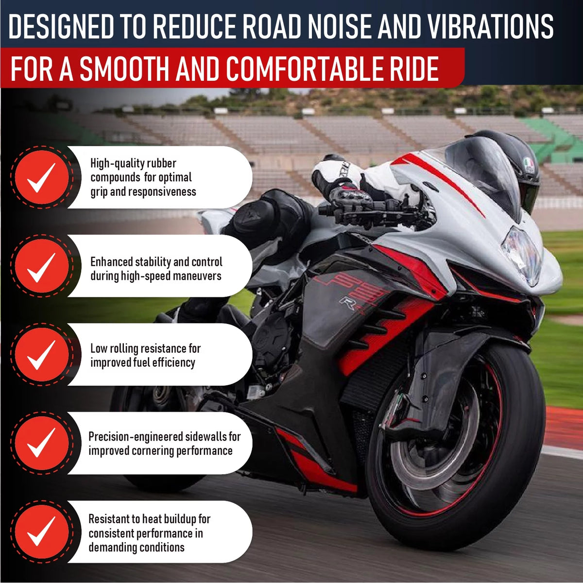 190/50-17 & 120/70-17 Motorcycle Tire Set B5558
