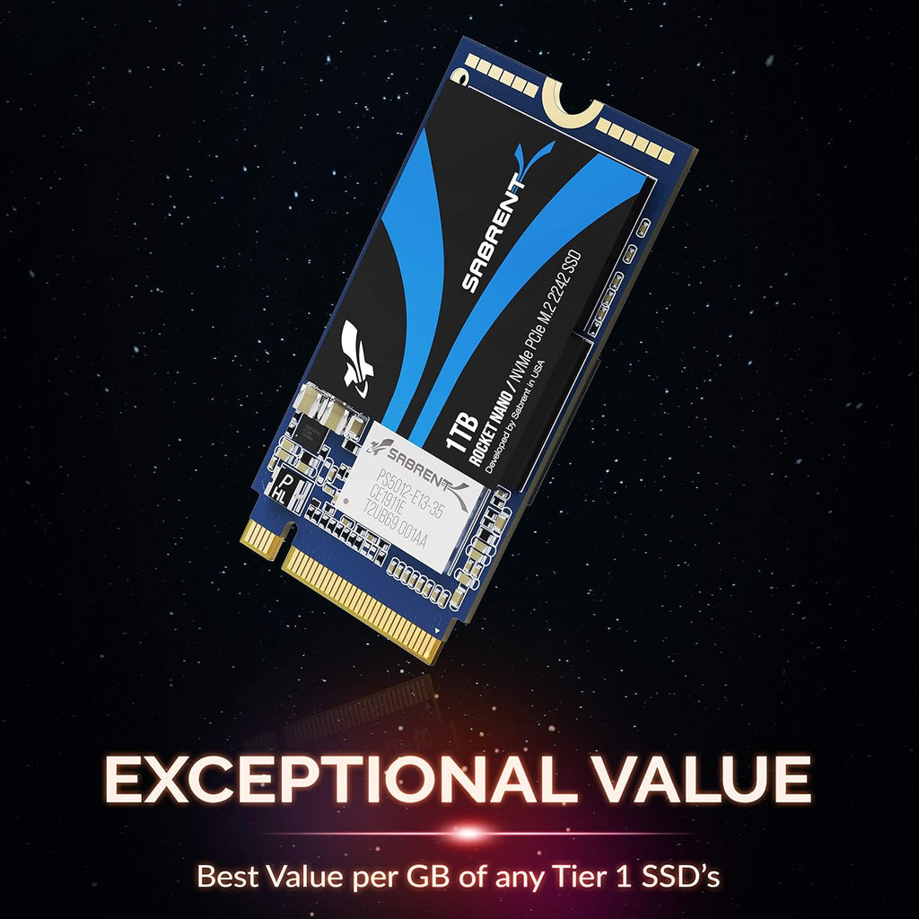 1TB Rocket NVMe PCIe M.2 2242 DRAM-Less Low Power Internal SSD M5388
