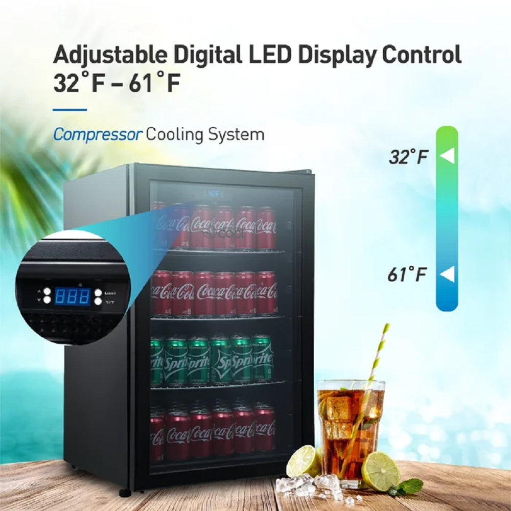 138 Cans Freestanding Beverage Refrigerator F292