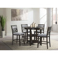 Counter Height 5PC Dining Set Table and Four Side Chairs Walnut T7118