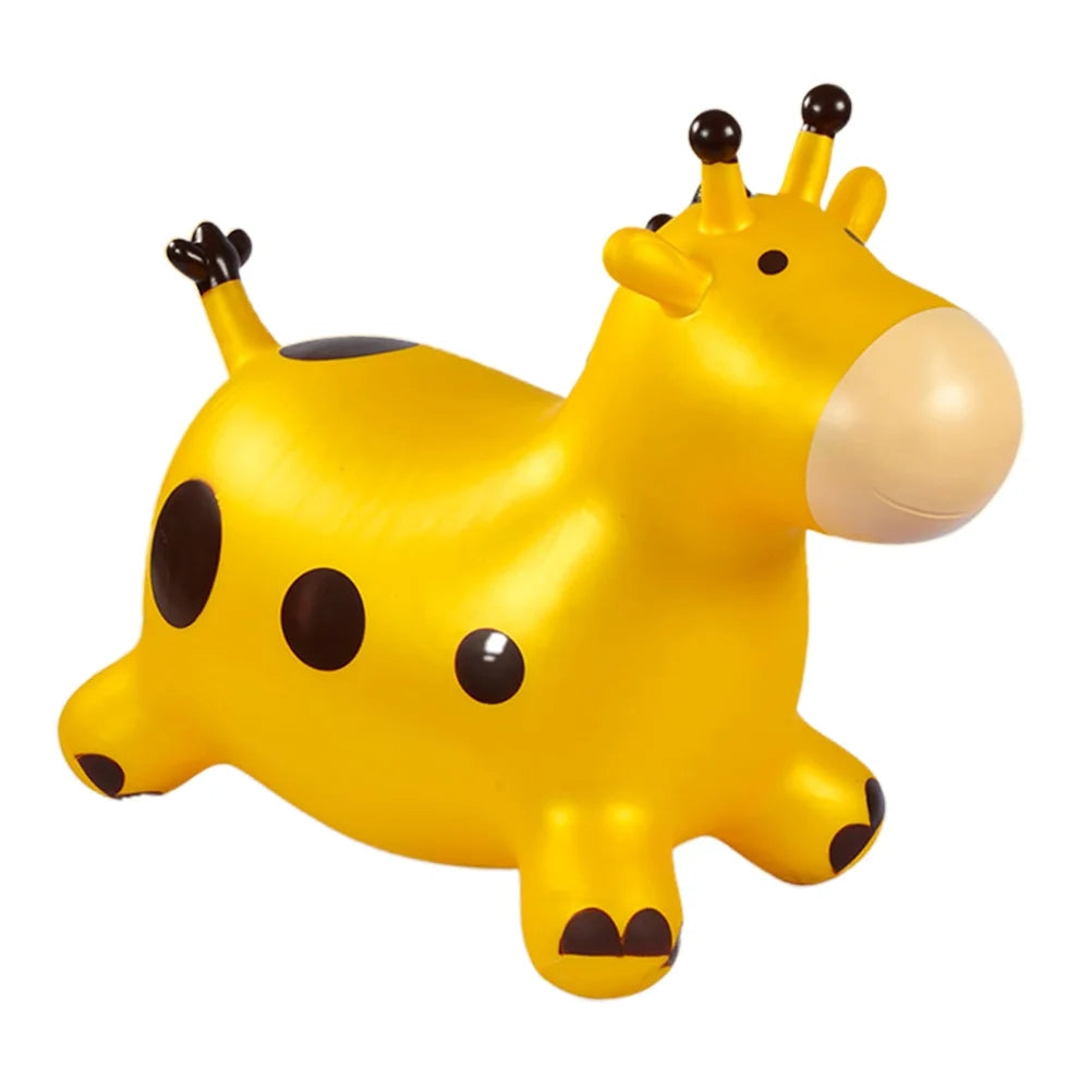 Yellow Inflatable Jumping Horse Toy with Air Pump F3920