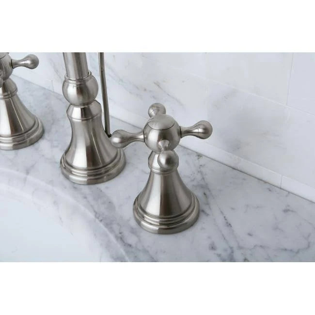 Polished Chrome Widespread Lavatory Faucet with Brass Pop-Up C6805