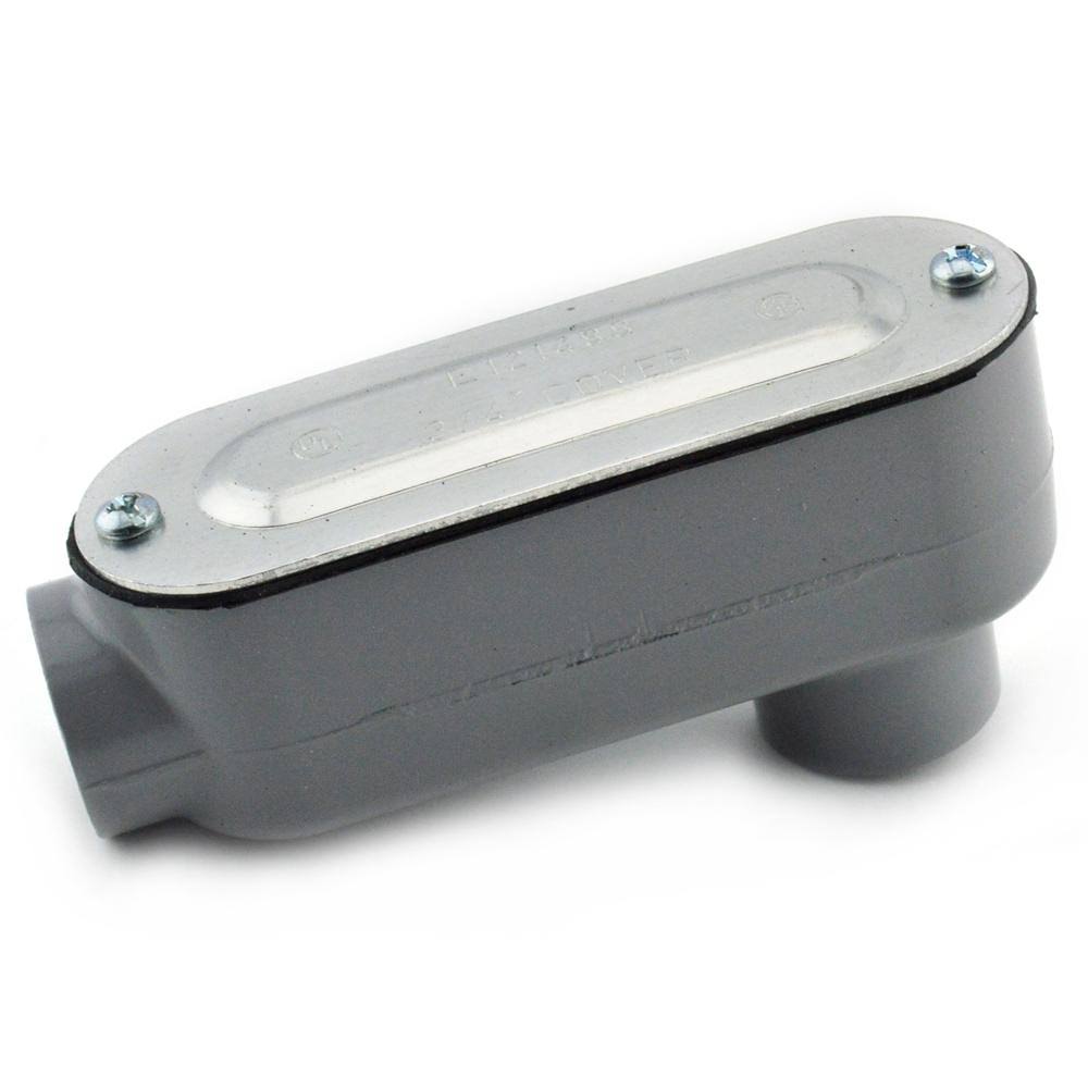 1/2 in. Rigid/IMC Aluminum Conduit Body Type lb with Cover and Gasket (10-Pack) D294761