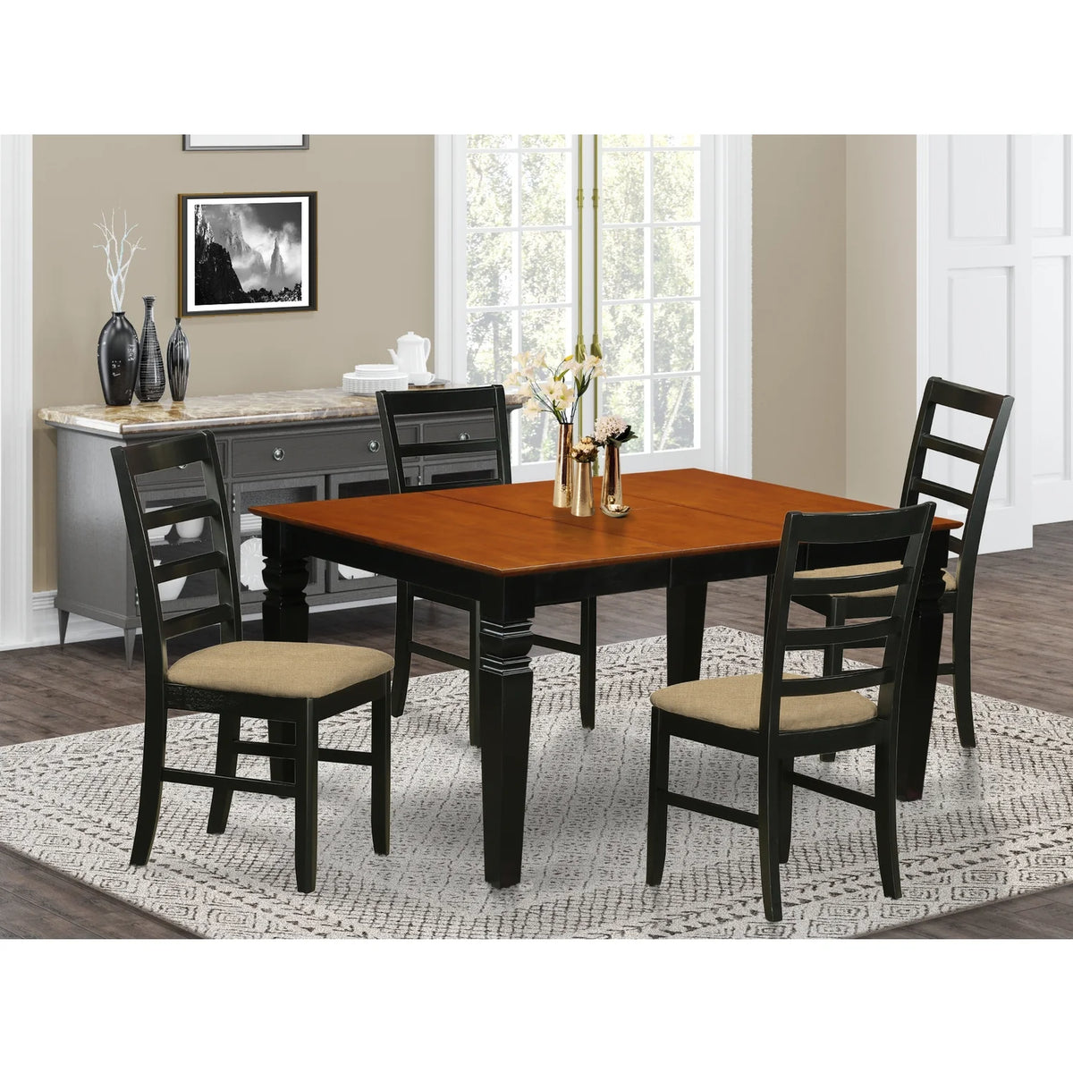 5 Piece Wood Dining Set T7209