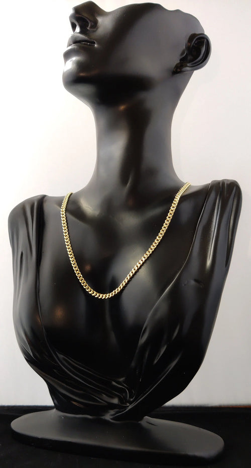 10K Yellow Gold Miami Cuban Link Chain Necklace and Bracelet R28222