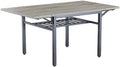 Extendable Drop Leaves Dining Table with Metal Legs Grey B32928