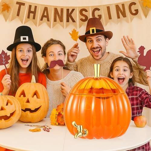 1.3 Gallon Pumpkin Drink Dispenser with Spigot I500