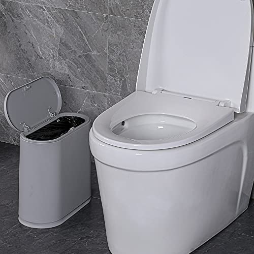 10 Liter Rectangular Plastic Trash Can with Press Type Lid B3151