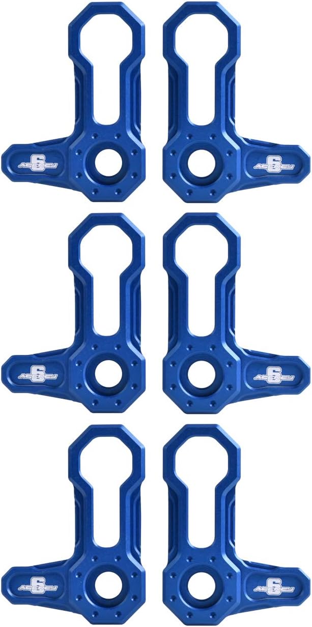 Orange Billet Aluminum L-Shaped Roof Locks Set of 6 U56062