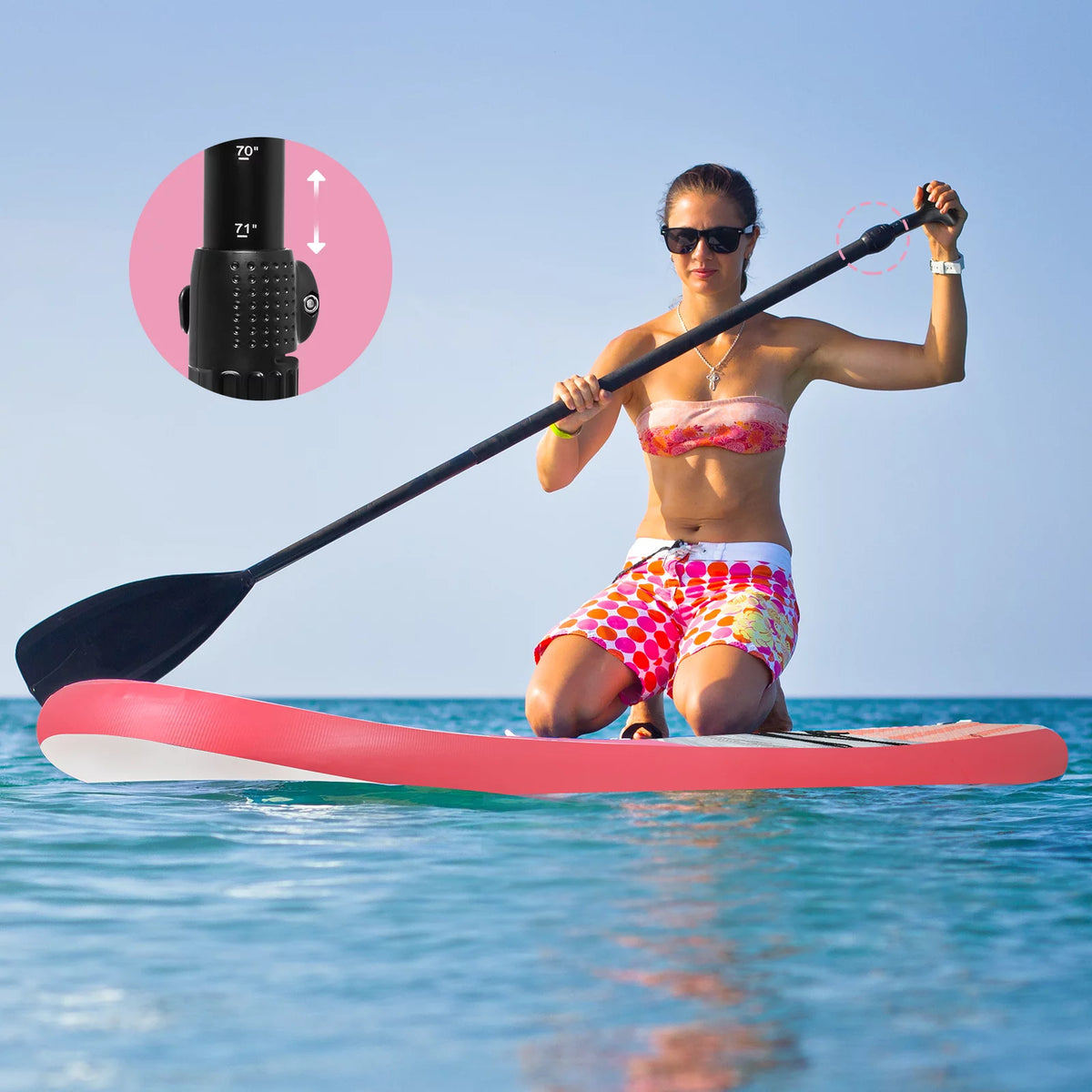 11 Ft Inflatable Stand Up Paddle Board with Kayak Seat Z376