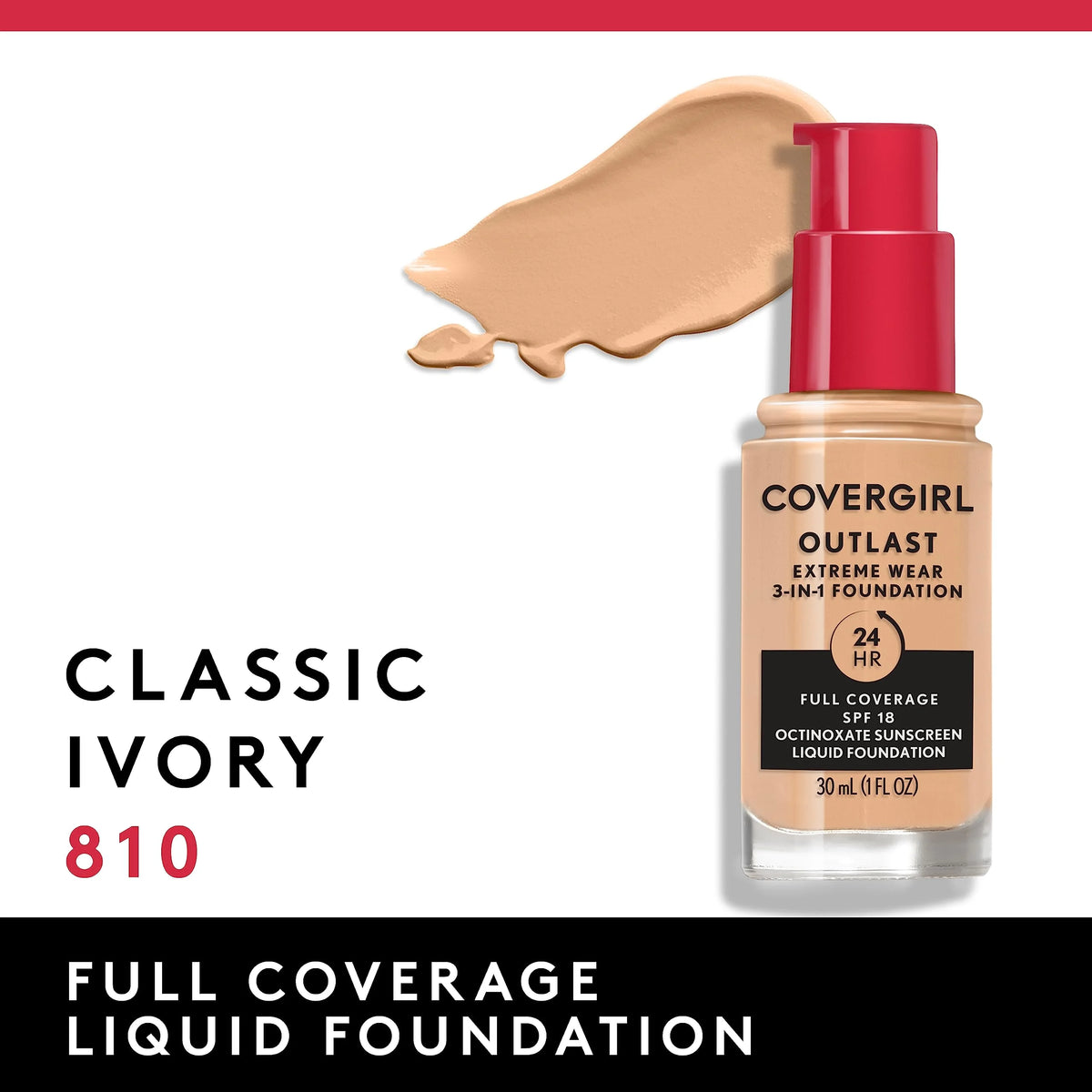 Classic Ivory 1 Fl. Oz. Full Coverage Liquid Foundation W839