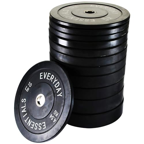 Black Olympic Bumper Plate Weight Plate with Steel Hub E524