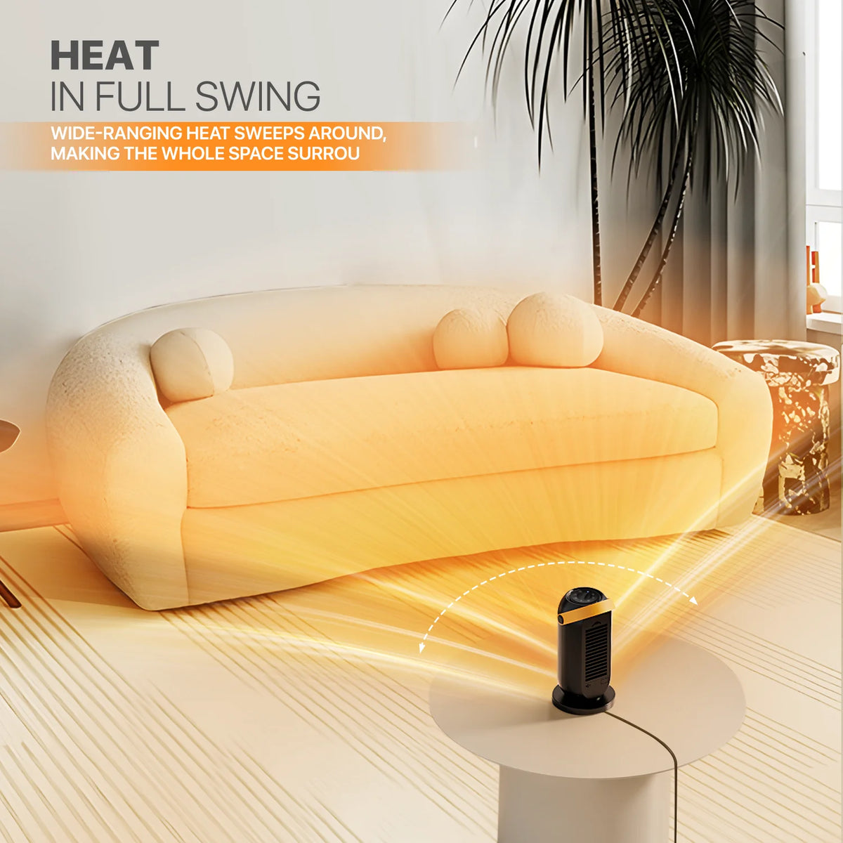 1200W PTC Portable Electric Space Heater D8782
