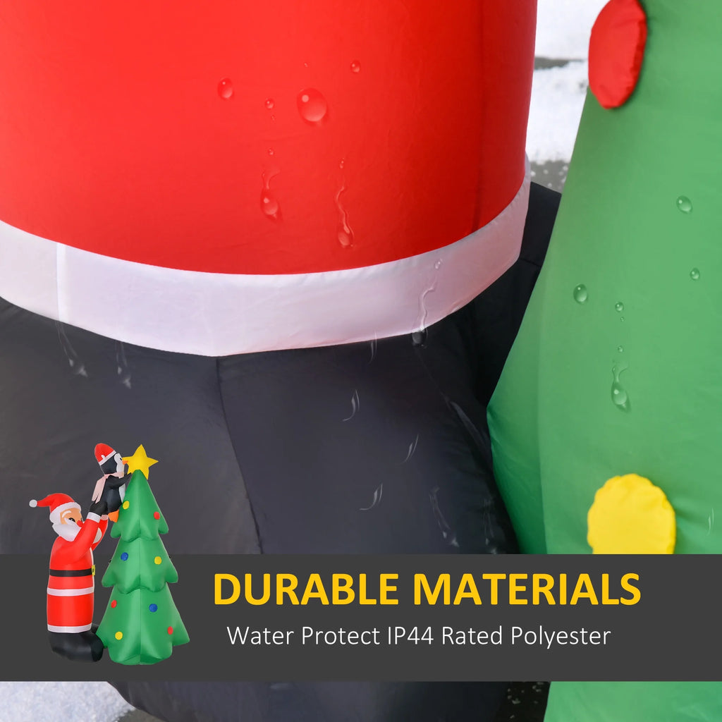 6' Lighted Christmas Tree Santa Claus Yard Inflatable X817