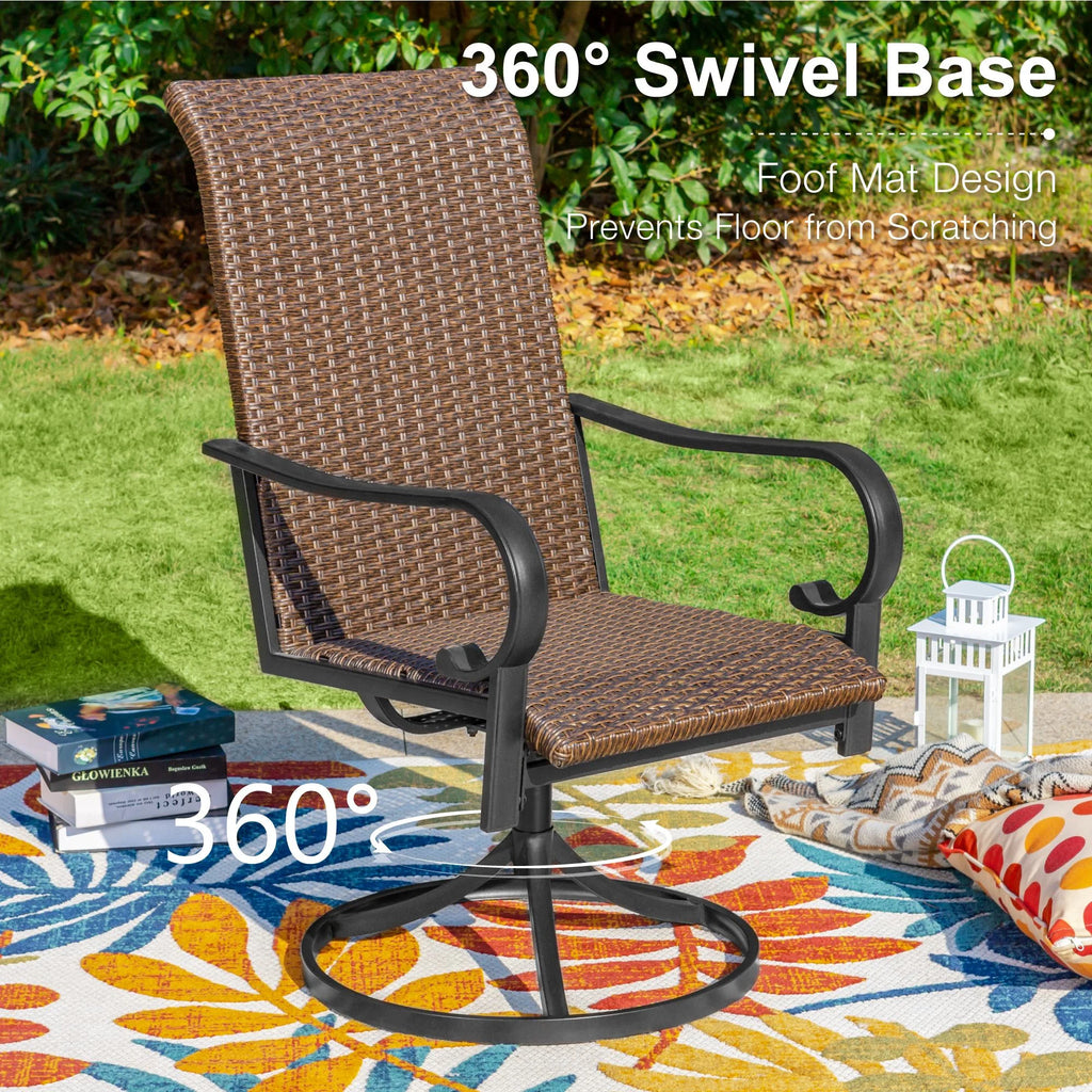7 Pieces Wicker Rattan Patio Dining Set X1926