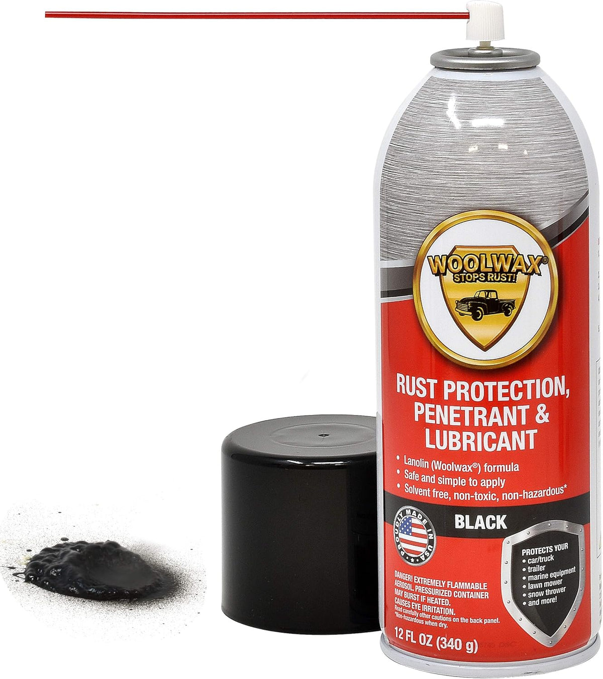 12 Oz Black Aerosol Spray Can 6 Pack X821