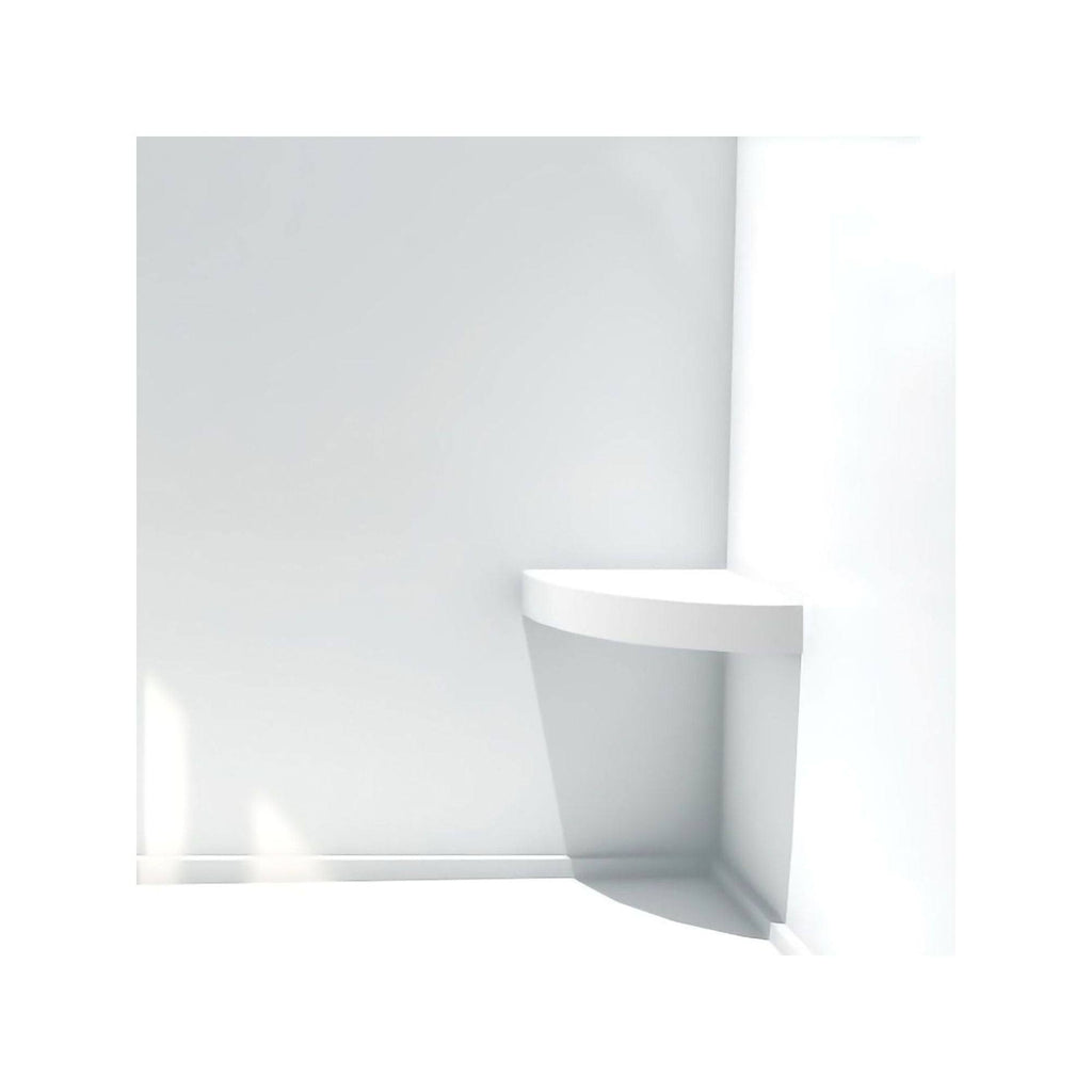 Solid Surface Wall-Mount Corner Shower Seat S45976