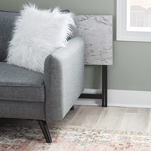 Brown Faux Marble Tray Table Set I704