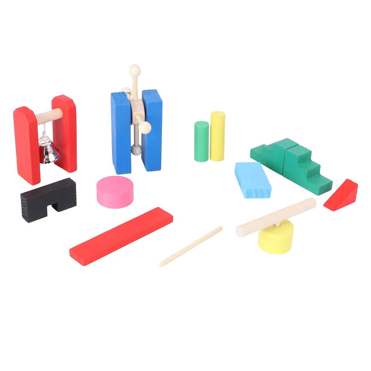 Wooden Domino Blocks Building Toy Educational Toys J70681
