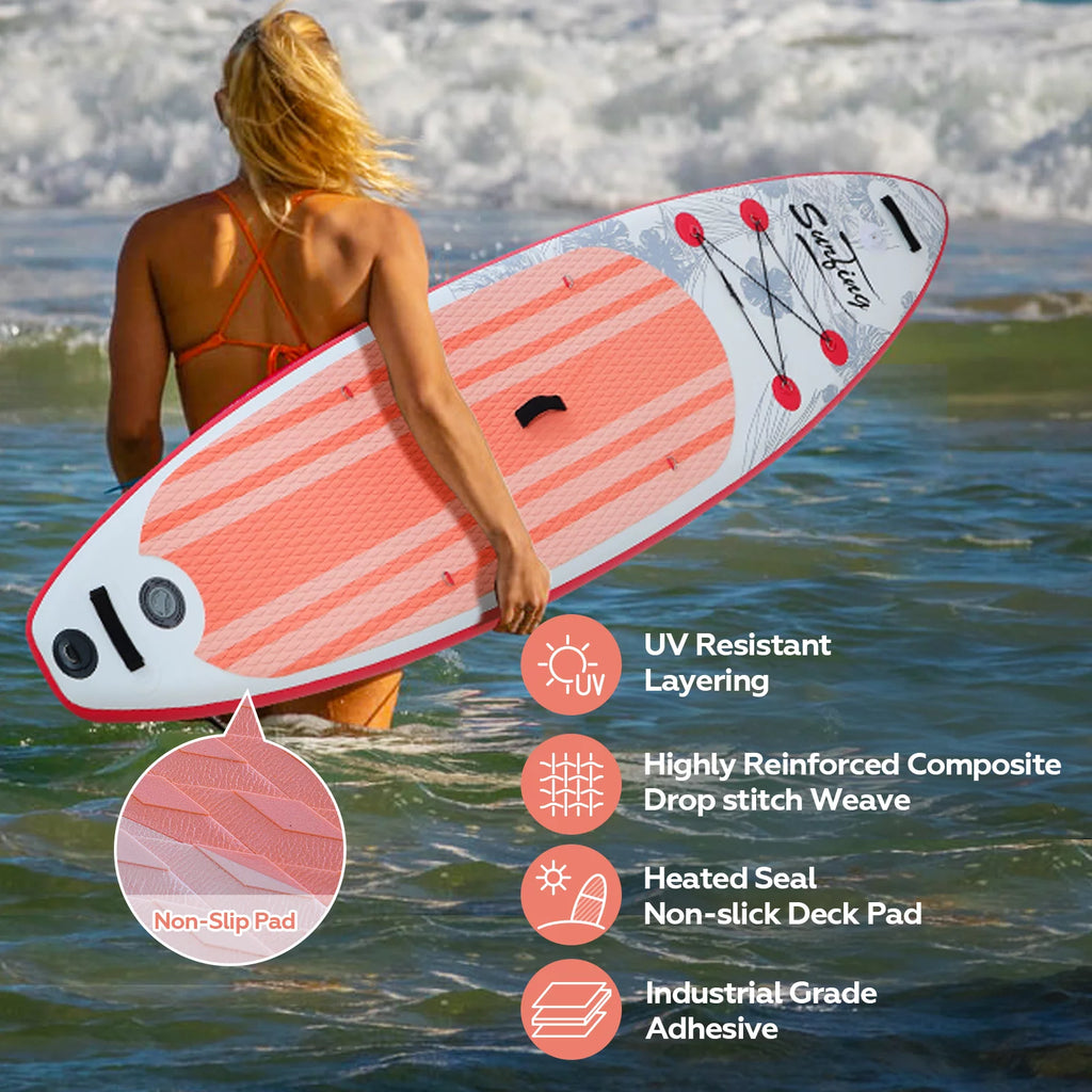 11 Ft Inflatable Stand Up Paddle Board with Kayak Seat Z376