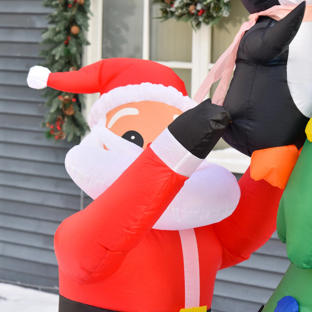 6' Lighted Christmas Tree Santa Claus Yard Inflatable X817