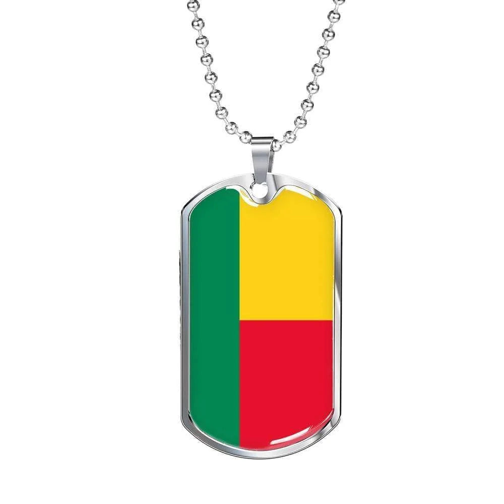 Stainless Steel or 18k Gold Dog Tag Necklace Y58069