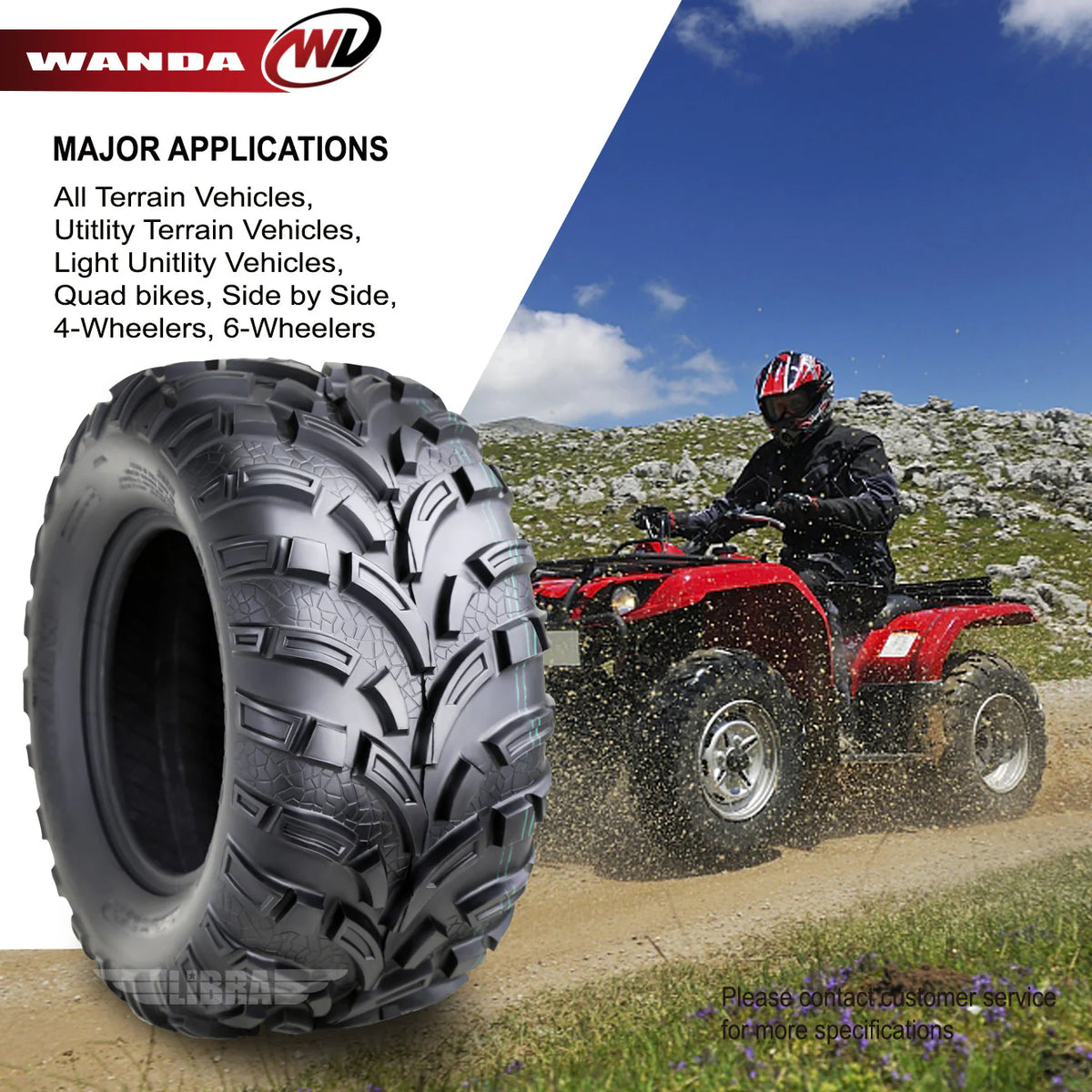WANDA ATV Tire 25x11-12 6PR B9052