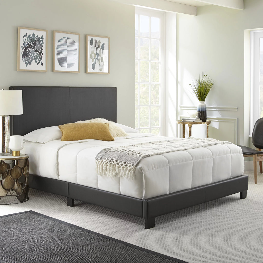 Queen Upholstered Platform Bed O116956