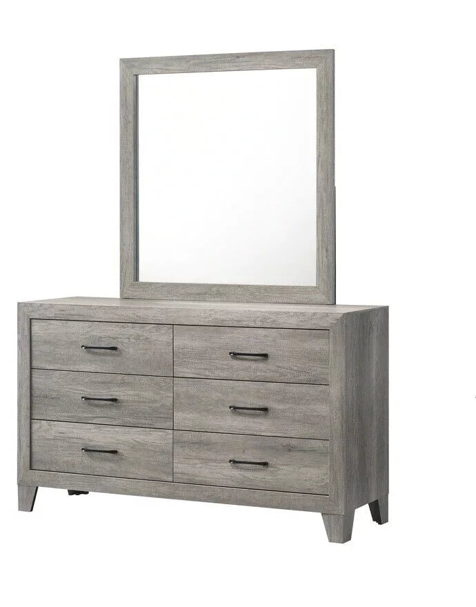 5pc Full Size Platform Bedroom Set Gray D71927