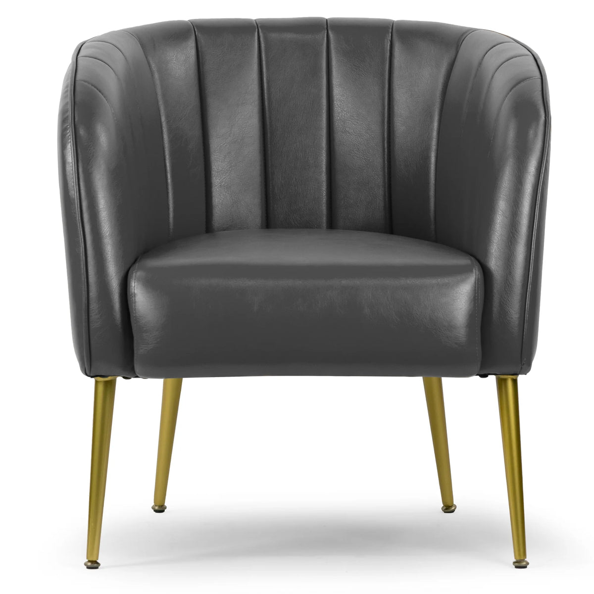 Grey Faux Leather Accent Chair N373722