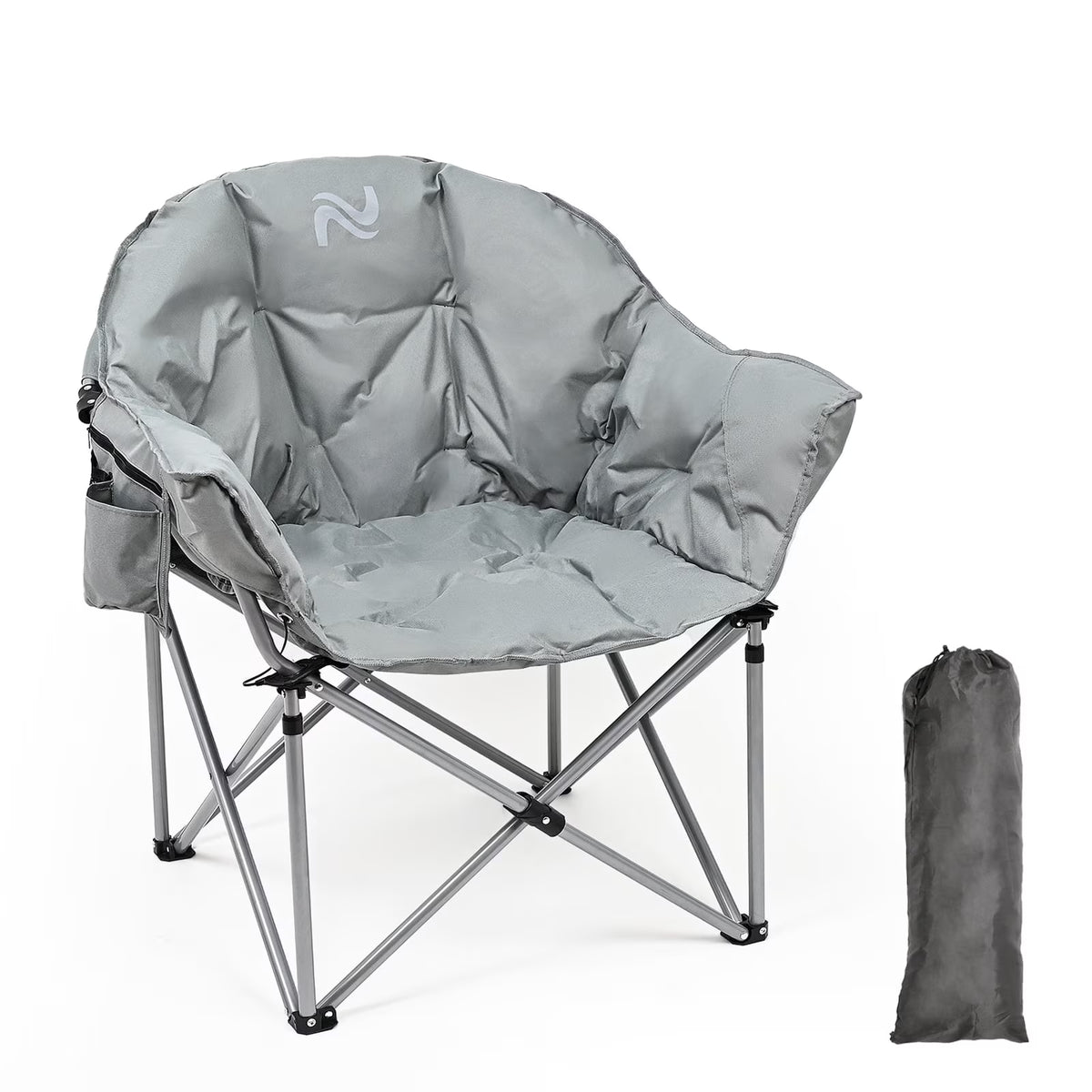 Oversized Folding Camping Chair with Cup Holder & Carry Bag B765711