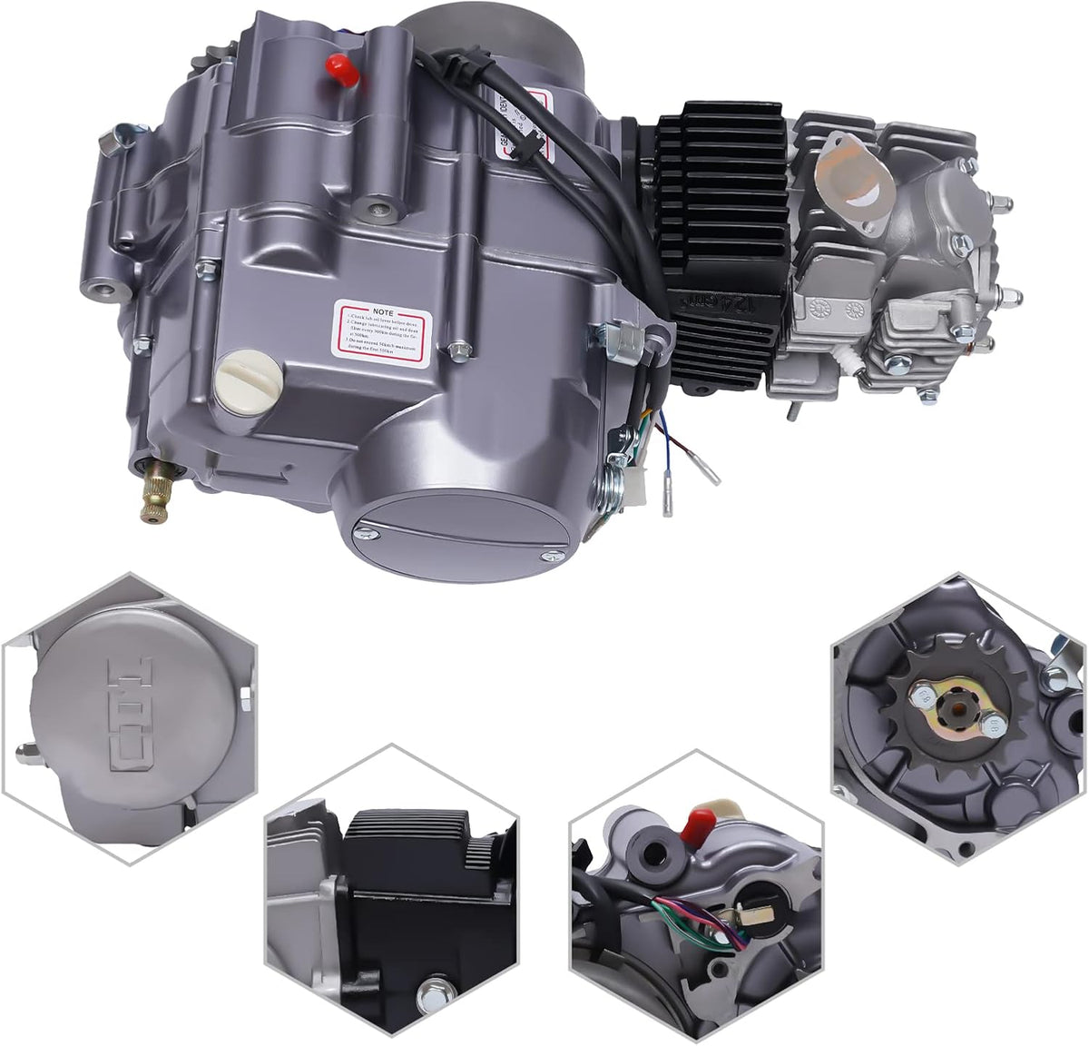 140CC 4 Stroke Single Cylinder Manual Clutch Kick Starter Engine Motor X956226