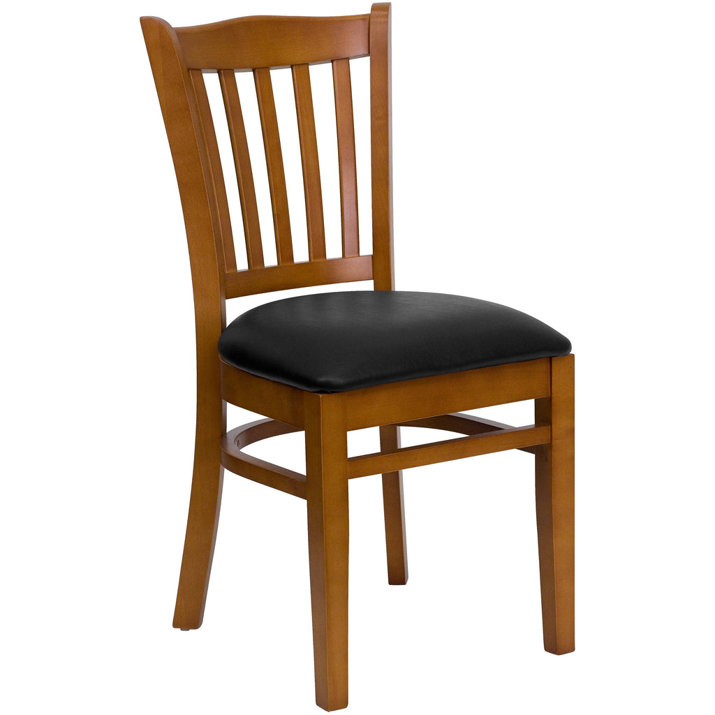Black Cherry Vinyl Restaurant Chair Q48107