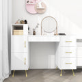 White 4 Drawer Vanity Desk I16243