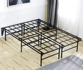 16in Heavy Duty Steel Slat Full Platform Bed Frame Black M505