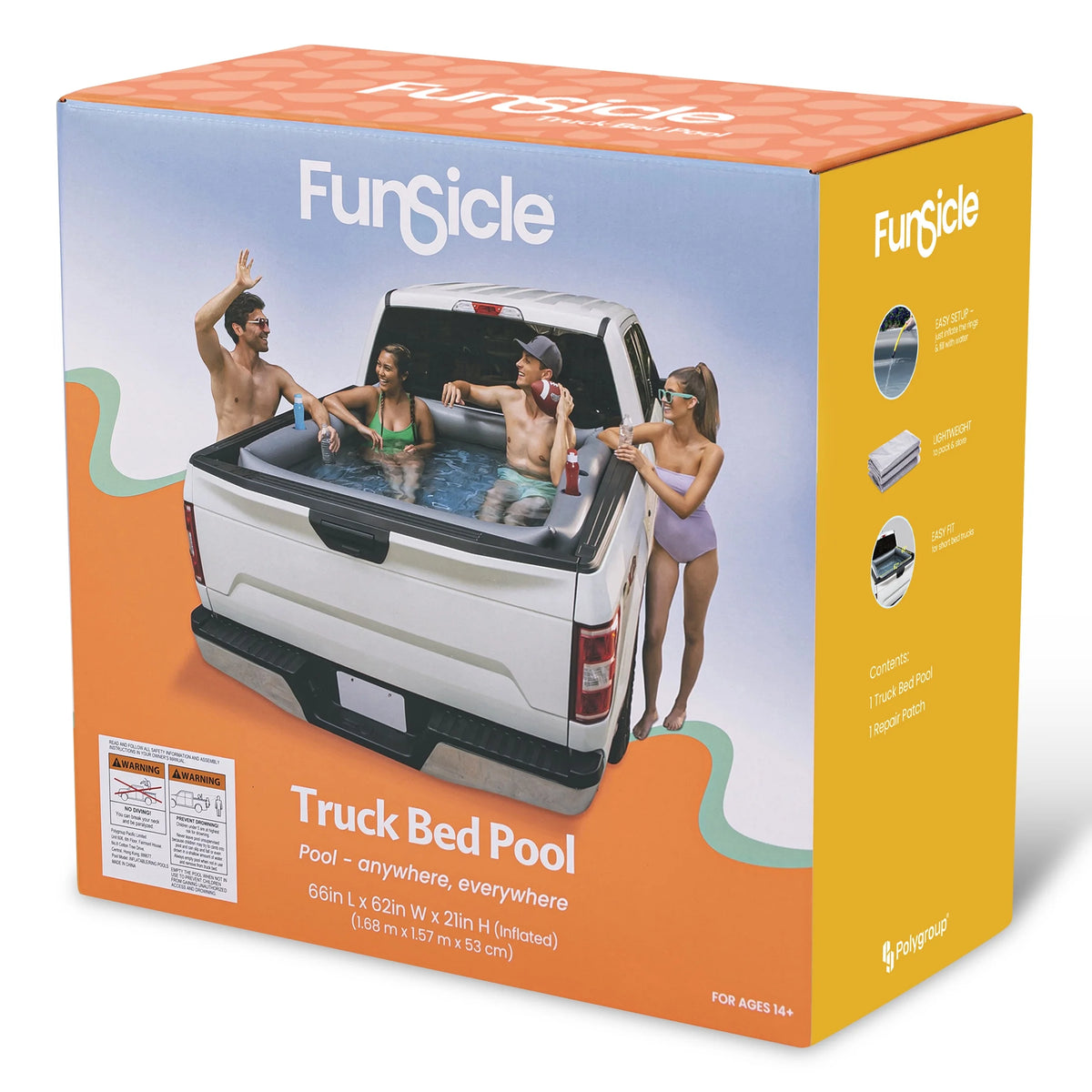 Gray Rectangular Inflatable Swimming Pool B406