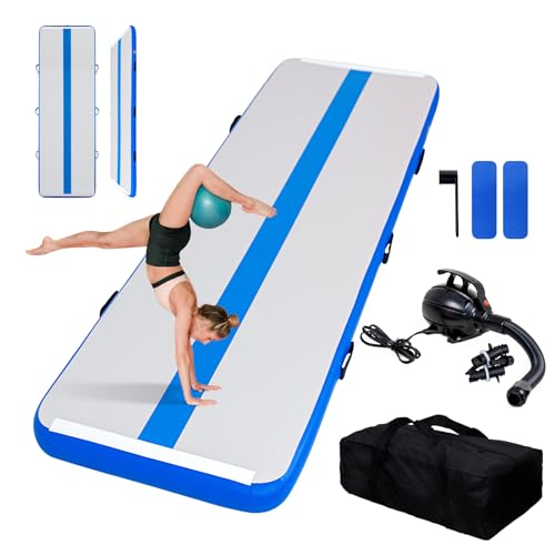 10/13ft Inflatable Tumble Track 4in Thick Air Floor with Electric Pump Q803076