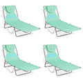 Folding Chaise Lounge Beach Chair 4 Pack J6183
