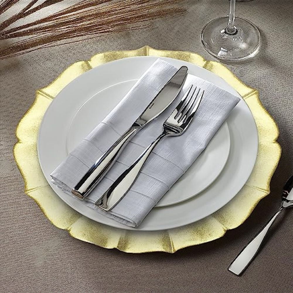 Round Glass Decorative Charger Plate R2085