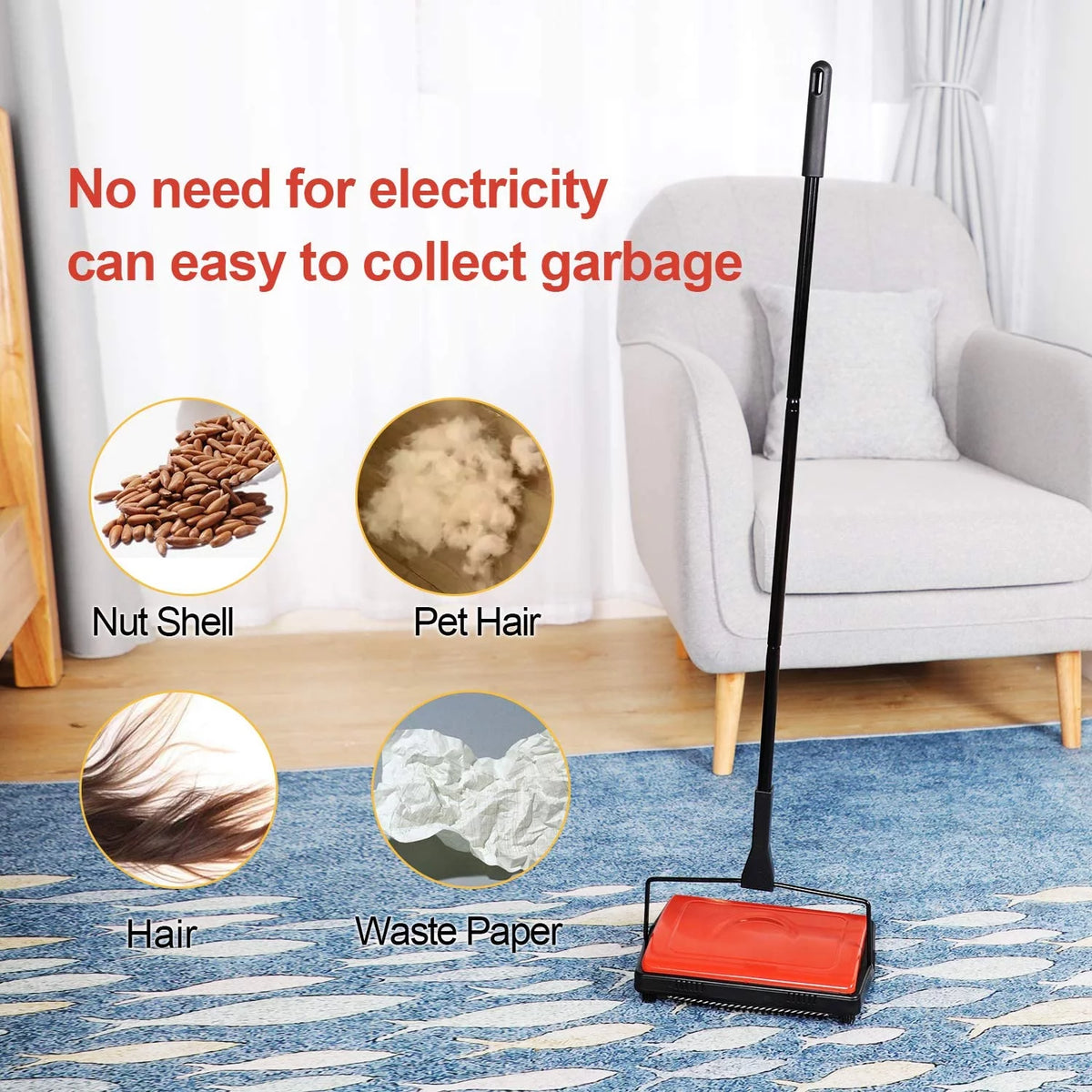 Red Carpet Sweeper with Brush M856