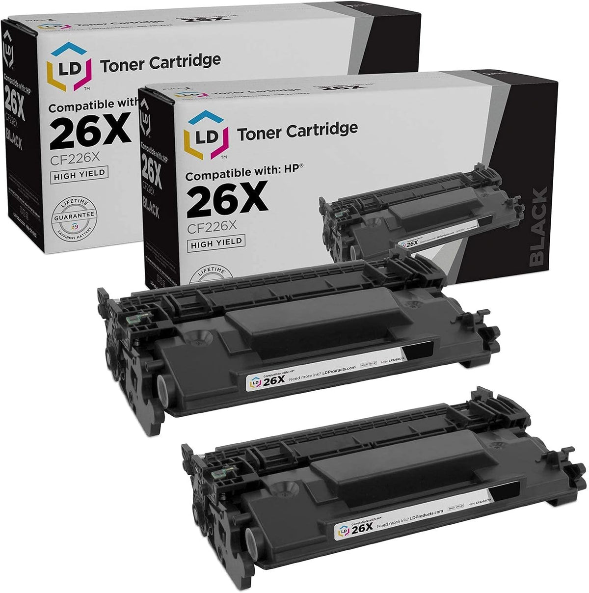 Compatible Toner Cartridge High Yield Black 2-Pack D563508