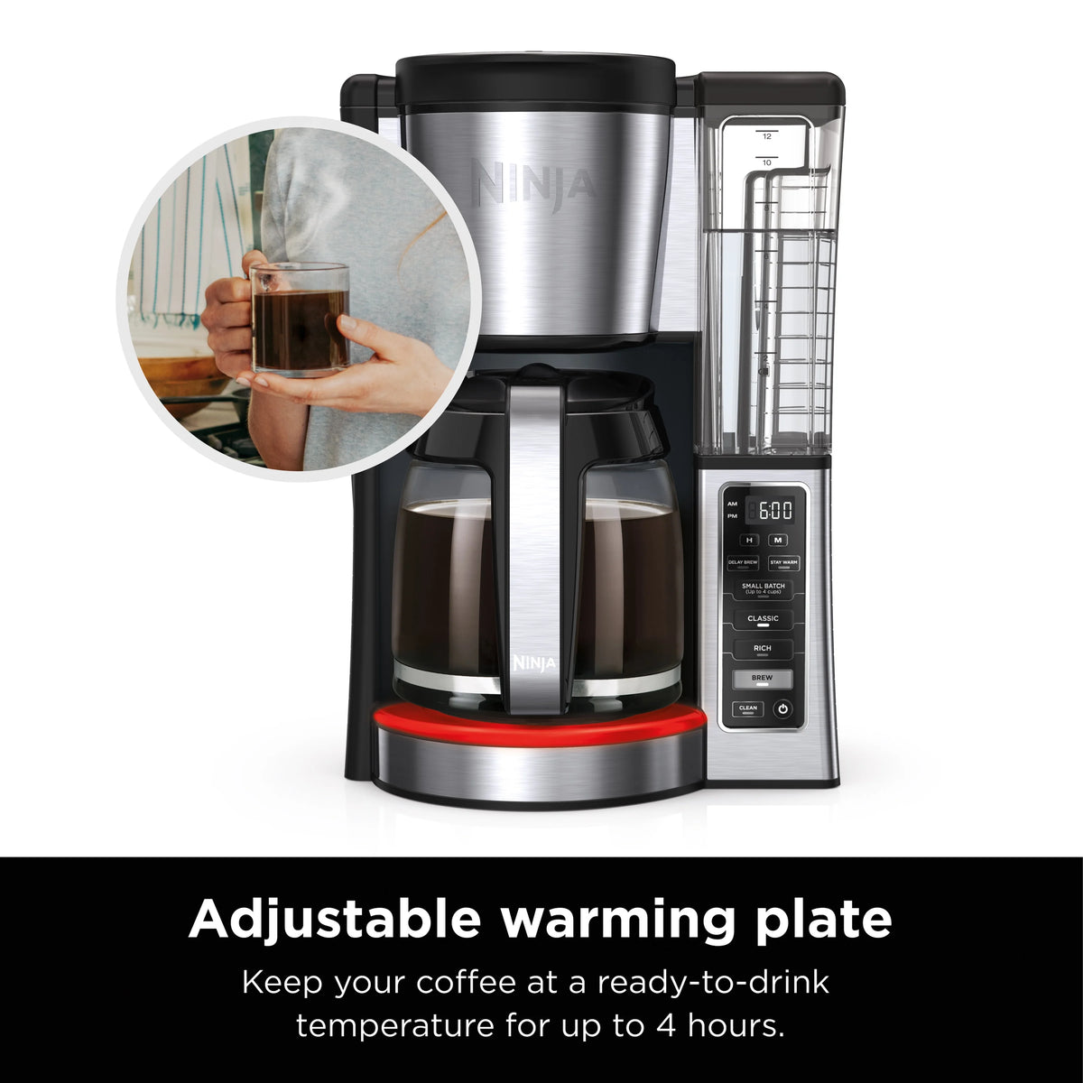 12-Cup Programmable Coffee Maker with Glass Carafe F939437
